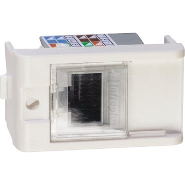 [Imagem MÓDULO DE TOMADA RJ45 8 FIOS UTP CAT5E 1M BR PRM047751 SCHNEIDER]