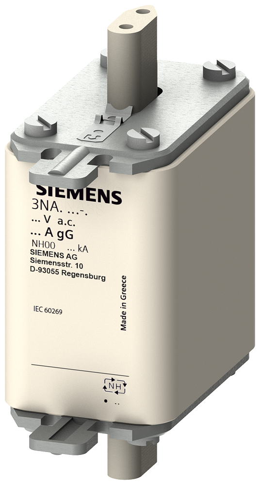 [Imagem FUSÍVEL NH T.00 160A 500VCA 3NA3836 SIEMENS]