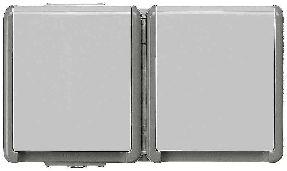 FLÄCHE IP44 MONTAGEM À SUPERFÍCIE TOMADA SCHUKO 2X HORIZONTAL COM MAIOR 5UB4725 SIEMENS