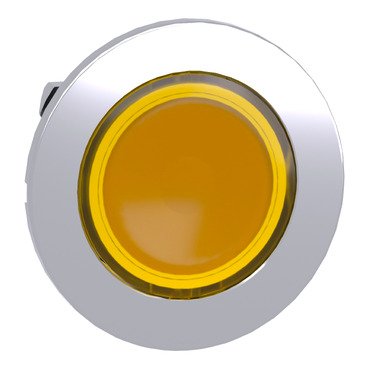 [Imagem CABEÇOTE PARA BOTÃO LUMINOSO FACEADO Ø30MM METÁLICO LED INTEGRAL AMARELO PARA ETIQUETA ZB4FW383 SCHNEIDER]