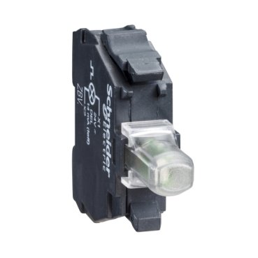 [Imagem do produto BLOCO DE CONTATO LUMINOSO LED AZUL CONECTOR POR PARAFUSO 110VCA ZBVG6 SCHNEIDER]