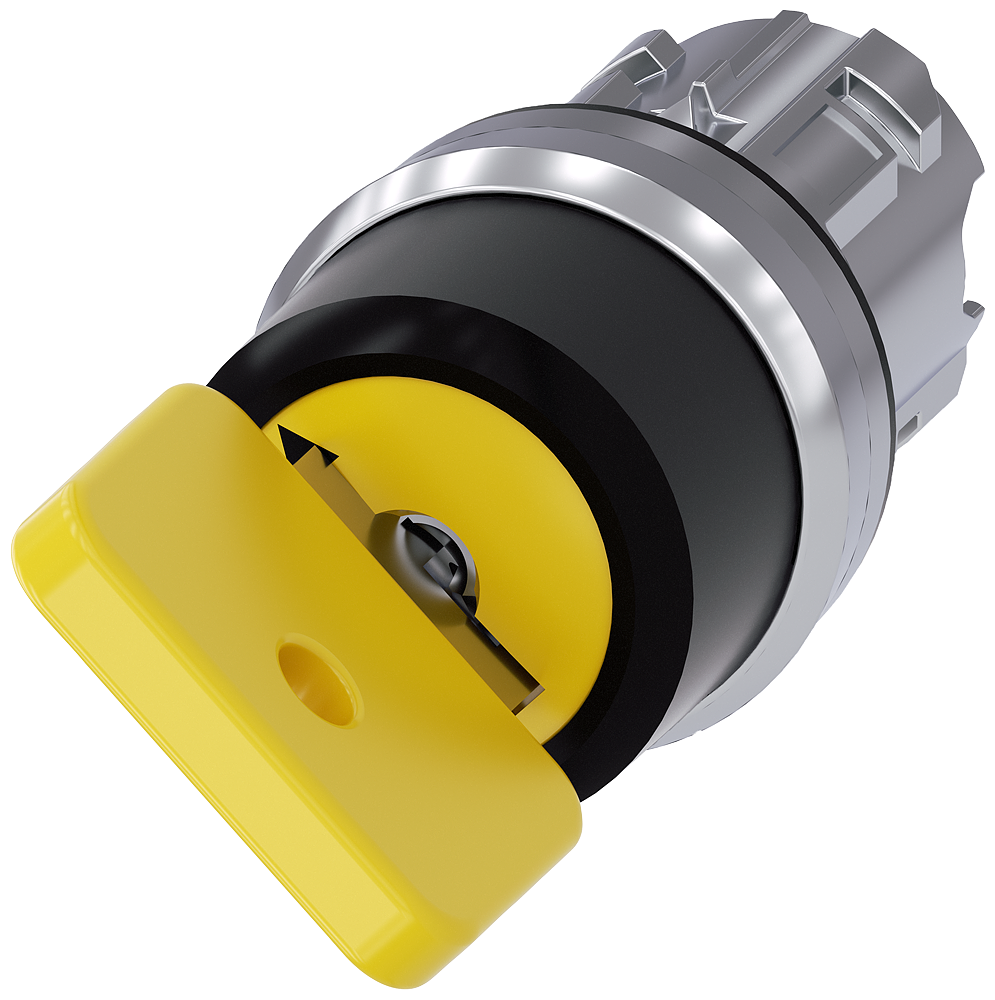 INTERRUPTOR DE CHAVE O.M.R 22 MM REDONDO METAL DE ALTO BRILHO 3SU10504JC010AA0-ZY11 SIEMENS