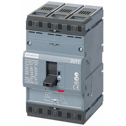 [Imagem DISJUNTOR TRIPOLAR 63/80A 25KA 3VT17082DC360AA0 SIEMENS]