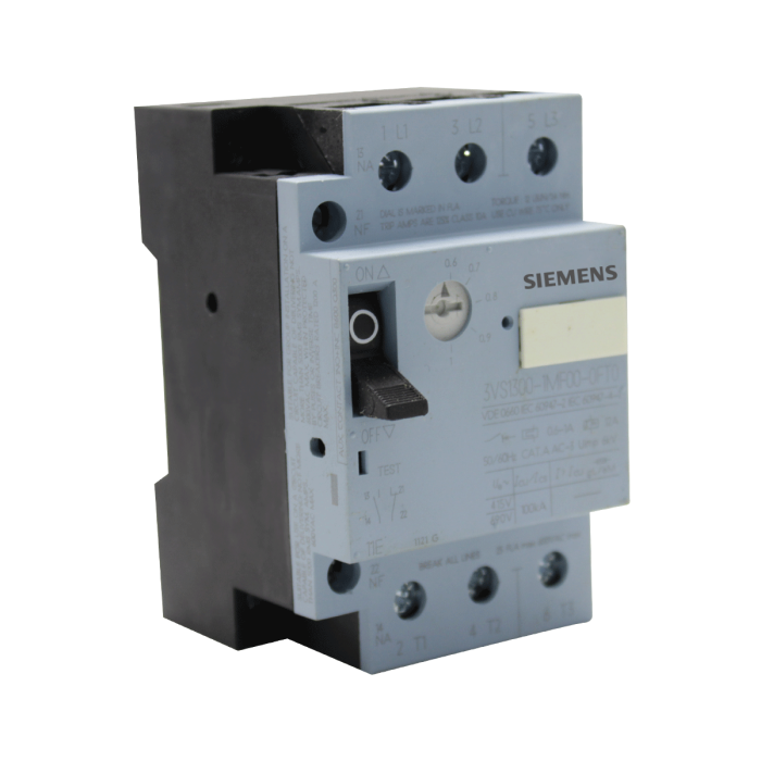 [Imagem DISJUNTOR MOTOR 3VS13 0,6-1 A 1NA1NF 3VS13001MF00 SIEMENS]