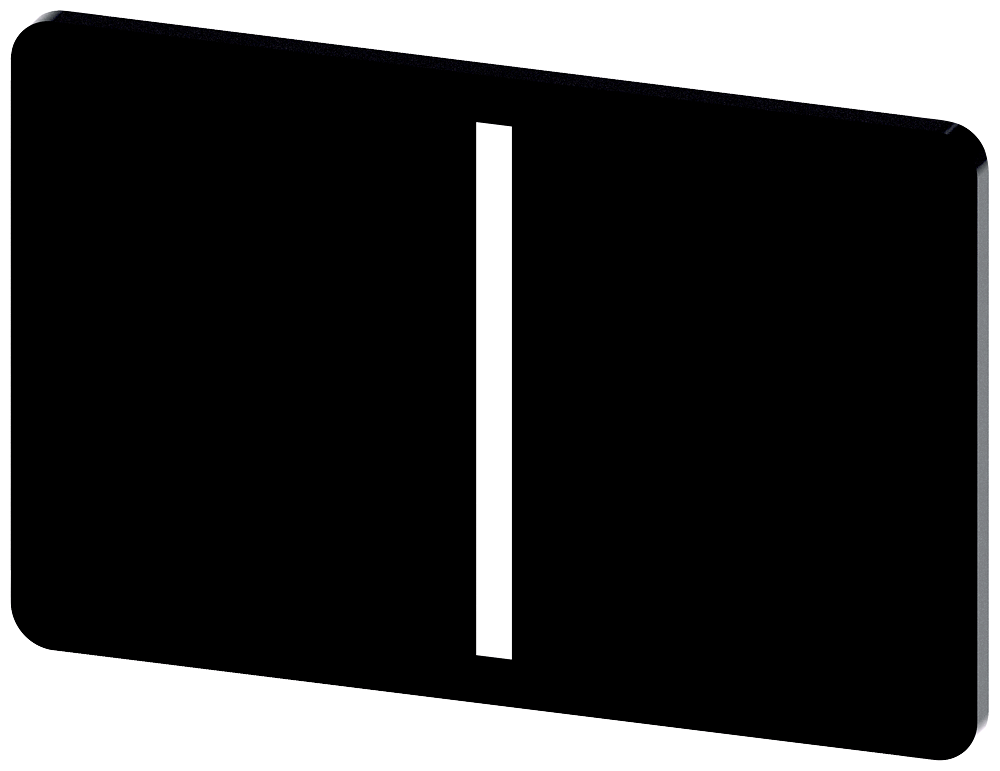 [Imagem do produto PLACA DE IDENTIFICAÇÃO 17,5X27MM, PLACA PRETO, SÍMBOLO: I* 3SU19000AD160QB0 SIEMENS]
