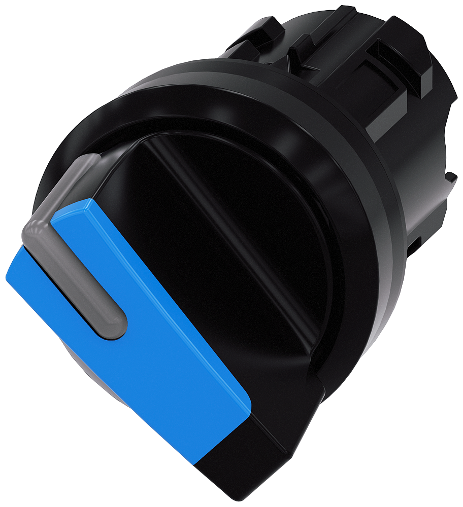 [Imagem do produto INTERRUPTOR COM MANÍPULO, ILUMINÁVEL, 22MM, REDONDO, PLÁSTICO, AZUL 3SU10022BC500AA0 SIEMENS]