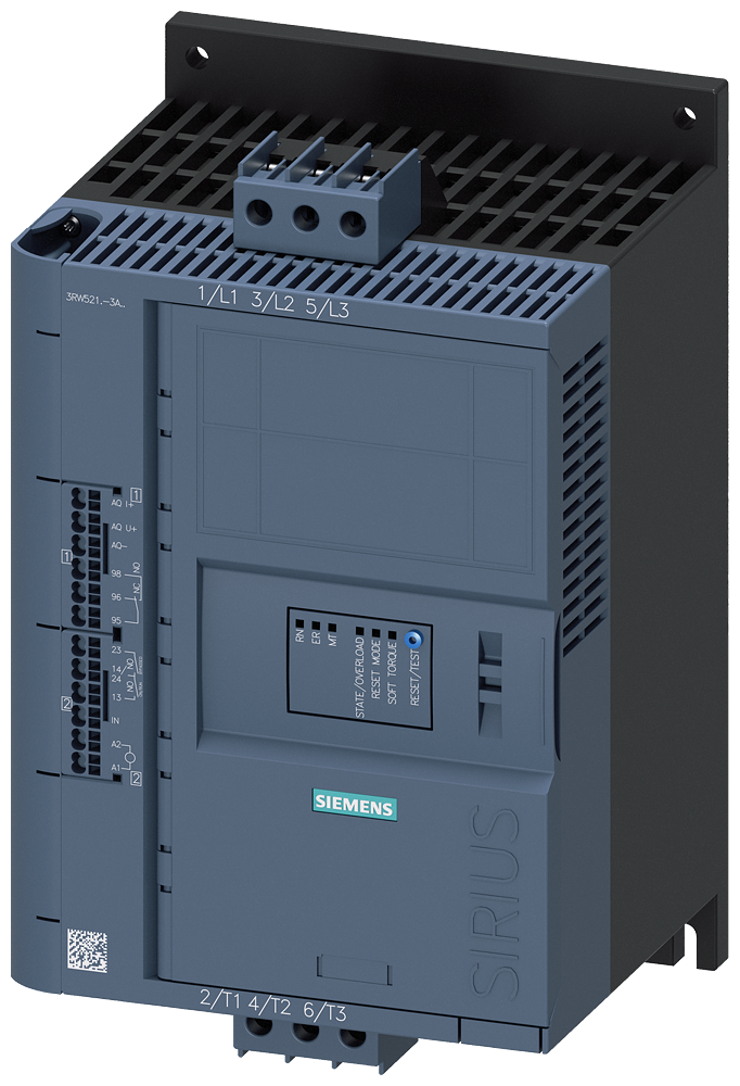[Imagem do produto CHAVE DE PARTIDA TRIFÁSICO 5,5KW 13A 200/480V 50/60HZ 3RW52133AC04 SIEMENS]