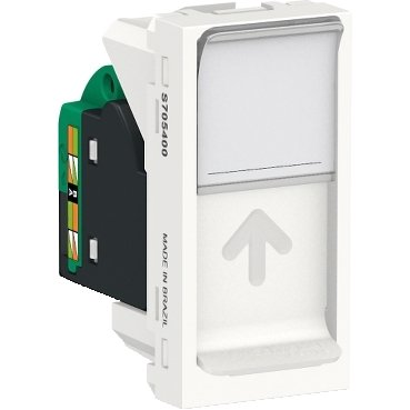 [Imagem MÓDULO TOMADA RJ45 (8 FIOS) UTP CAT.5E TOOLLESS BRANCO ORION S70540004 SCHNEIDER]