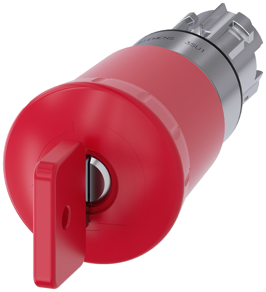 BOTÃO DE PARADA DE EMERGÊNCIA EM FORMA DE COGUMELO 22 MM REDONDO METAL DE 3SU10501HQ200AA0-ZX90 SIEMENS