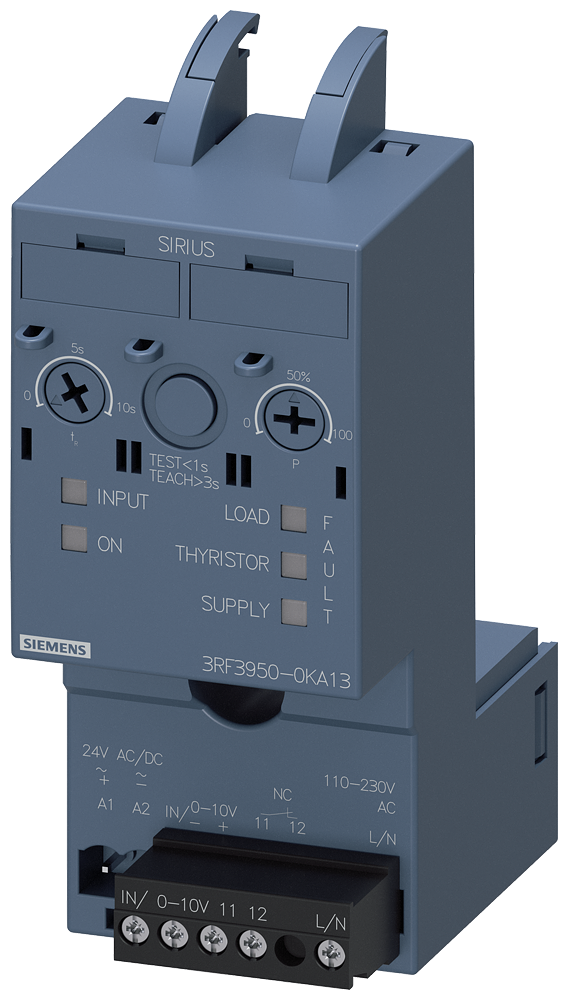 VARIADOR DE POTÊNCIA FAIXA DE CORRENTE 50 A / 40 ºC 110 230 V / CA/CC 24 V 3RF39500KA13 SIEMENS
