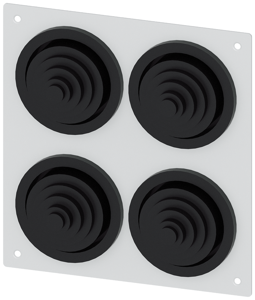 1250 DIN PLACA DE FLANGE COM 4 X FOLES DE BORRACHA 8HC6900 IP55 8GK91000KK17 SIEMENS