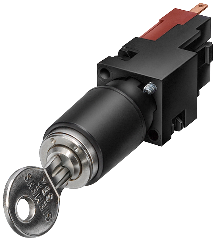 [Imagem do produto INTERRUPTOR DE CHAVE CES, 16MM, REDONDO PLÁSTICO 3SB22104QA01 SIEMENS]