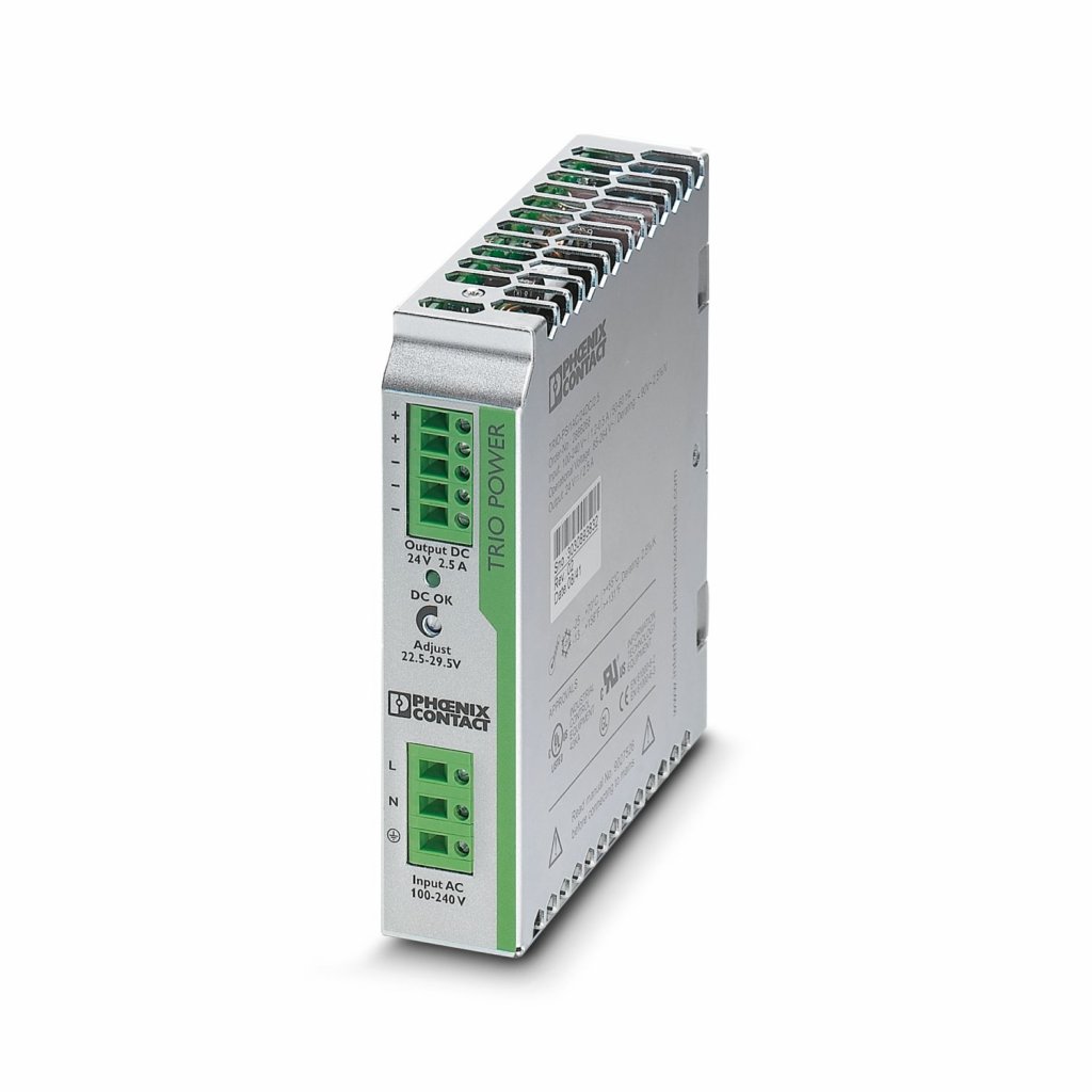 [Imagem FONTE DE ALIMENTAÇÃO MONOFÁSICA 2.5A 24VDC TRIOPS1AC24DC25 PHOENIX CONTACT]