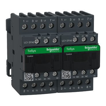 [Imagem do produto CHAVE REVERSORA TETRAPOLAR TESYS D TETRAPOLAR NA 25A 220VCA LC2DT40M7 SCHNEIDER]