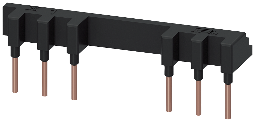 [Imagem do produto ELEMENTO DE CABEAMENTO SUPERIOR PARA COMBINAÇÃO DE CONTATORES S00 SEM DISTÂNC 3RA29133DA1 SIEMENS]