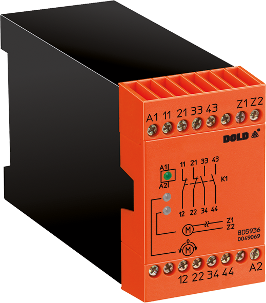 [Imagem do produto RELÉ DE SEGURANÇA MONOFÁSICO/TRIFÁSICO 250VAC BD5936 DOLD]