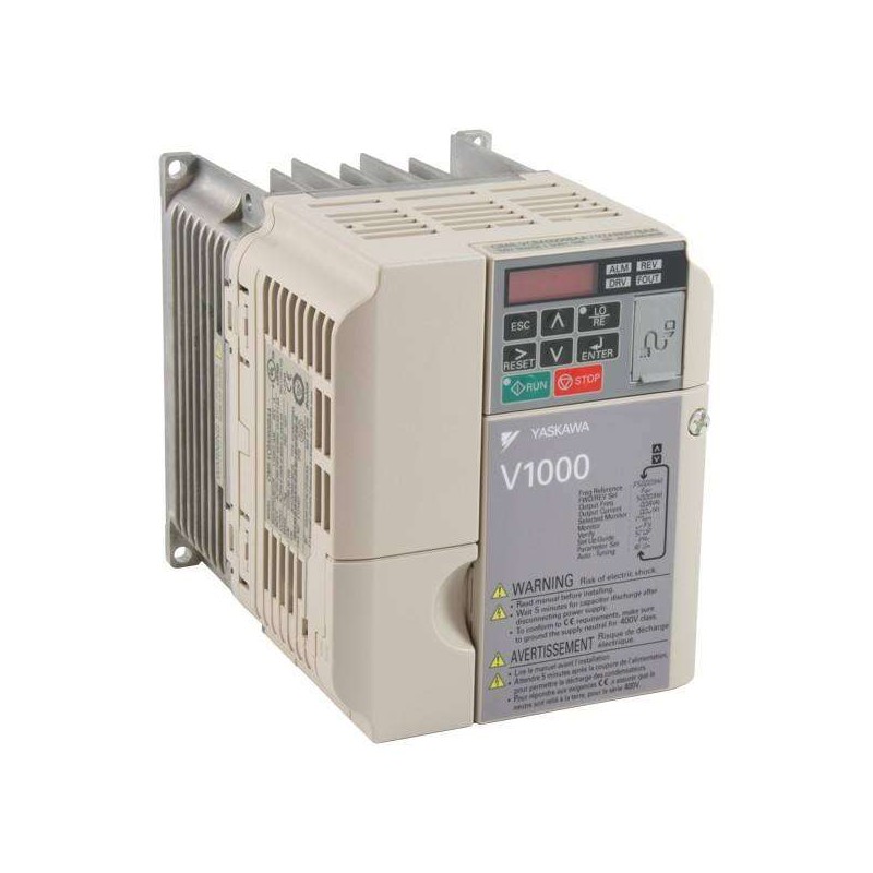 [Imagem INVERSOR DE FREQUÊNCIA TRIFÁSICO 0,75/0,55KW 2,1/1,8A 380/480V 50/60HZ YASKAWA]