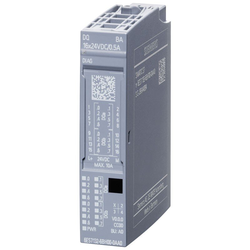 [Imagem MÓDULO DE SAÍDA DIGITAL ET200SP 16 SAÍDAS 24VDC 0.5A SIMATIC DP 6ES71326BH000AA0 SIEMENS]