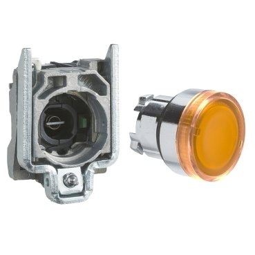 [Imagem BOTÃO 22MM METÁLICO LUMINOSO ALIMENTAÇÃO DIRETA XB4BW3563 SCHNEIDER]