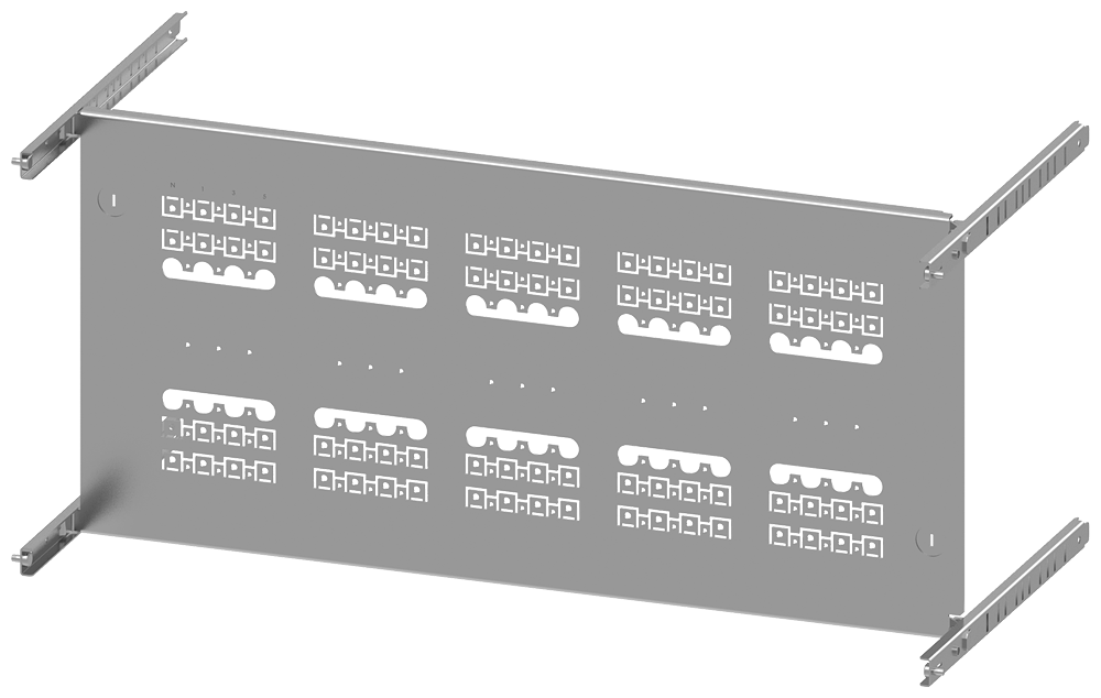 PLACA DE MONTAGEM 3VA10 (100A) DE 4 POLOS MONTAGEM FIXA BASE PLUG-IN A:350MM 8PQ60008BA48 SIEMENS