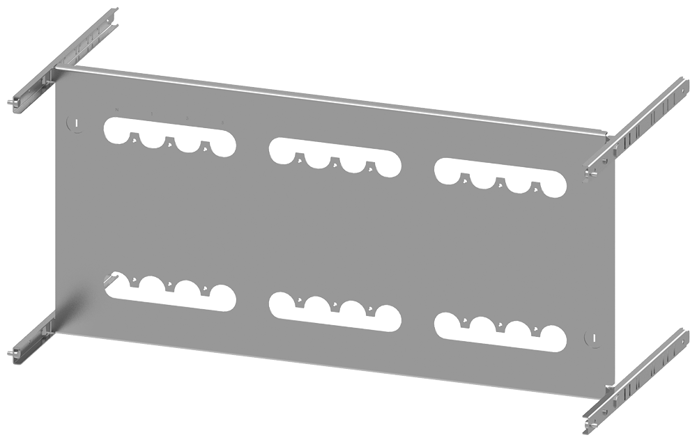 PLACA DE MONTAGEM 3VA13 (400A) 3VA14 (630A) 3VA23 (400A) 3VA24 (630A) 8PQ60008BA61 SIEMENS
