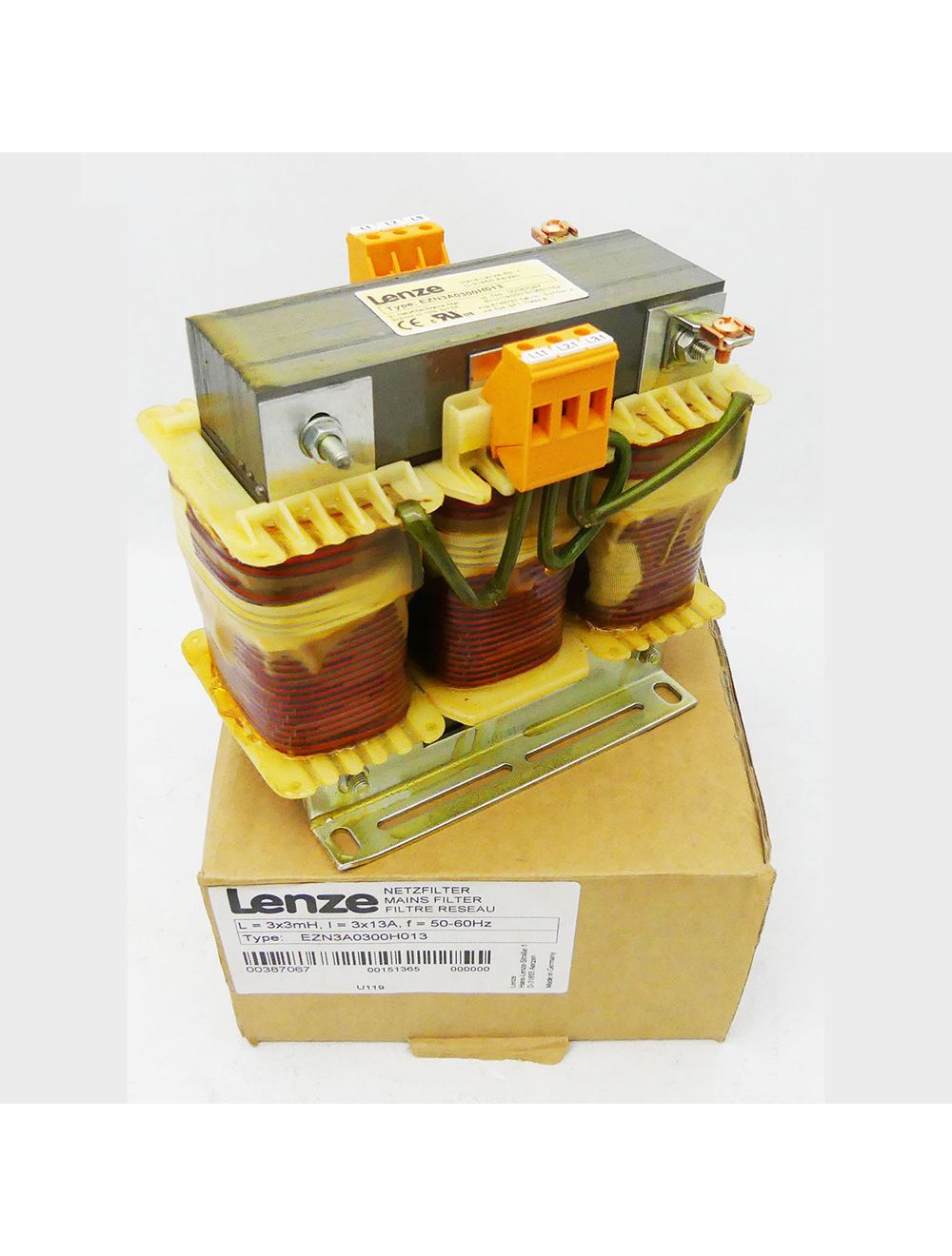 [Imagem FILTRO ENTRADA 3X3MH 10% 13A 500V LENZE]