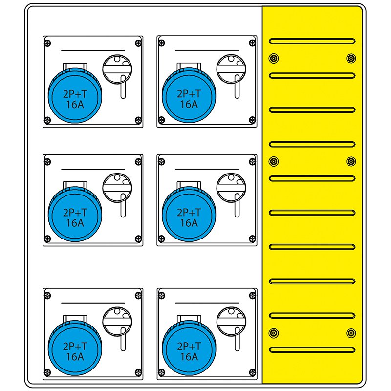 [Imagem do produto QUADRO DE DISTRIBUIÇÃO COM BLOCO DE TERMINAIS DE TOMADASEM FUSÍVEL 657.8036-032 SCAME]