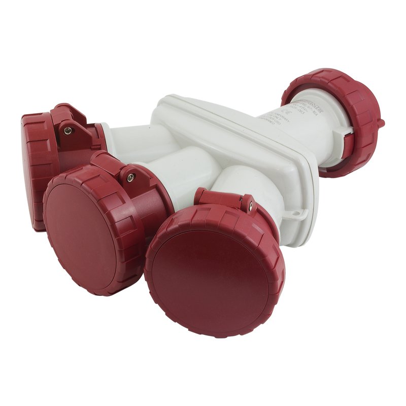 [Imagem do produto ADAPTADOR TRIPLO 3P+T SEM CABO IP66 16A 606.3505-063 SCAME]