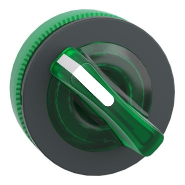 [Imagem CABEÇOTE PARA CHAVE SELETORA LUMINOSA FACEADA Ø30MM PLÁSTICO 2 POSIÇÕES FIXAS VERDE ZB5FK1233 SCHNEIDER]