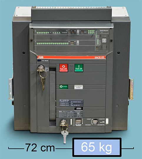 [Imagem DISJUNTOR CAIXA ABERTA 1250A 65KA 600V 50/60HZ SACE E3S ABB]