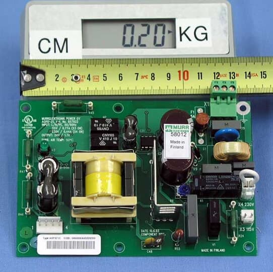[Imagem PLACA CIRCUITO IMPRESSO ALIMENTACAO C/COMPONENTES ELETRONICOS MONTADOS SOMENTE PLACA USO EXCLUSIVO P/ INVERSOR DE FREQUENCIA AGPS-21C ABB]