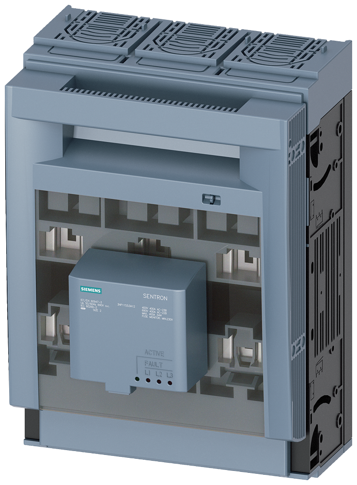 SECCIONADORA-FUSÍVEL SOB CARGA 3NP1 DE 3 POLOS NH2 400 A 3NP11531DA12 SIEMENS