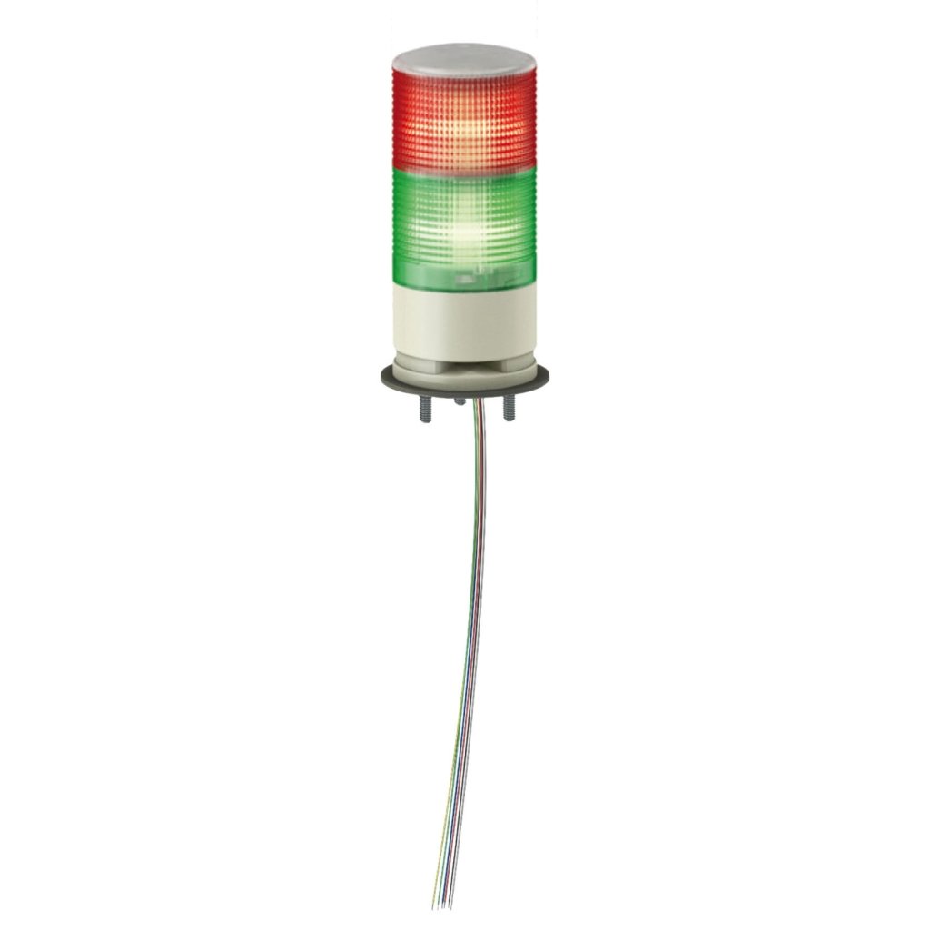 [Imagem COLUNA LUMINOSA Ø60MM PRÉ-MONTADA BUZZER LED VERMELHO VERDE 24VCA/CC XVGB2SW SCHNEIDER]