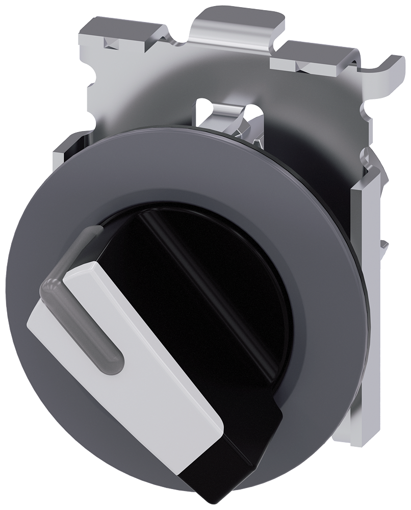 INTERRUPTOR COM MANÍPULO ILUMINÁVEL 30 MM REDONDO METAL MATE BRANCO MA 3SU10622DC600AA0-ZY15 SIEMENS