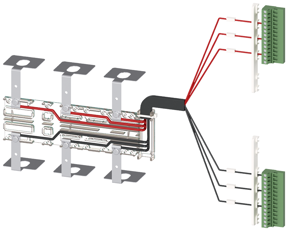 ACESSÓRIOS PARA TERMINAIS PARA CONDUTOR AUXILIAR 3KC8 CONJUNTO DE MONTAGEM 3KC98223 SIEMENS
