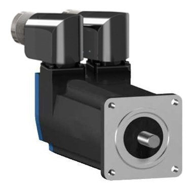 [Imagem SERVOMOTOR 55MM DE FLANGE 1.2 NM/6000 RPM MONO VOLTA EIXO LISO COM FREIO CONECTOR ANGULAR IP65 BSH0553P21F2A SCHNEIDER]