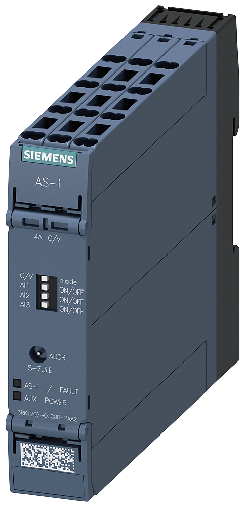 AS-I SLIMLINE MÓDULO COMPACT SC22.5 IP20 4AI-C/V MOLA 4X ENTRADA ANALÓGICA 3RK12070CG002AA2 SIEMENS
