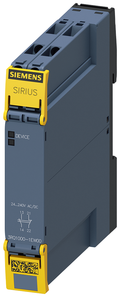 [Imagem RELÉ DE ACOPLAMENTO CONTROLADO À FORÇA, 1NA+1NF, AC/DC 24-240V, LIGAÇÃO COM P 3RQ10001EW00 SIEMENS]