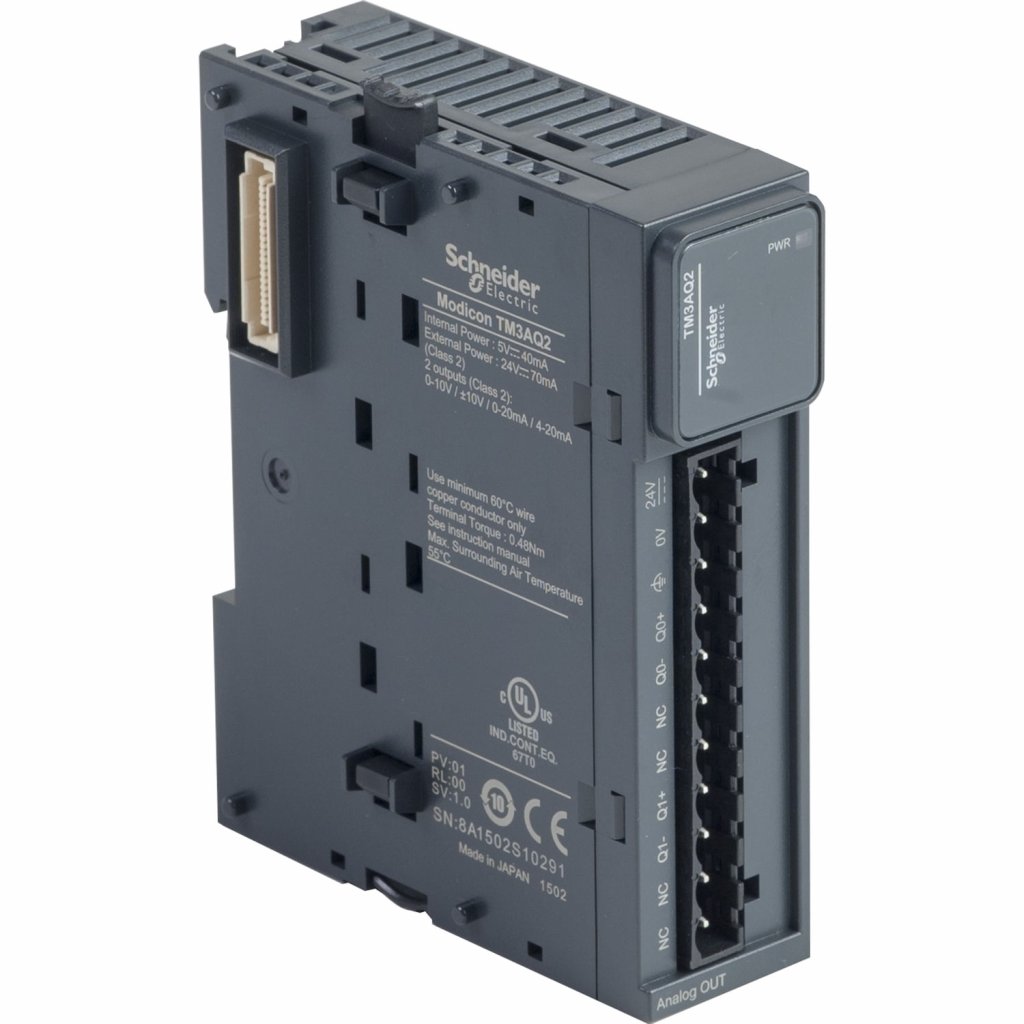 [Imagem MÓDULO MODICON TM3 DE 2 SAÍDAS ANALÓGICAS  TM3AQ2 SCHNEIDER]