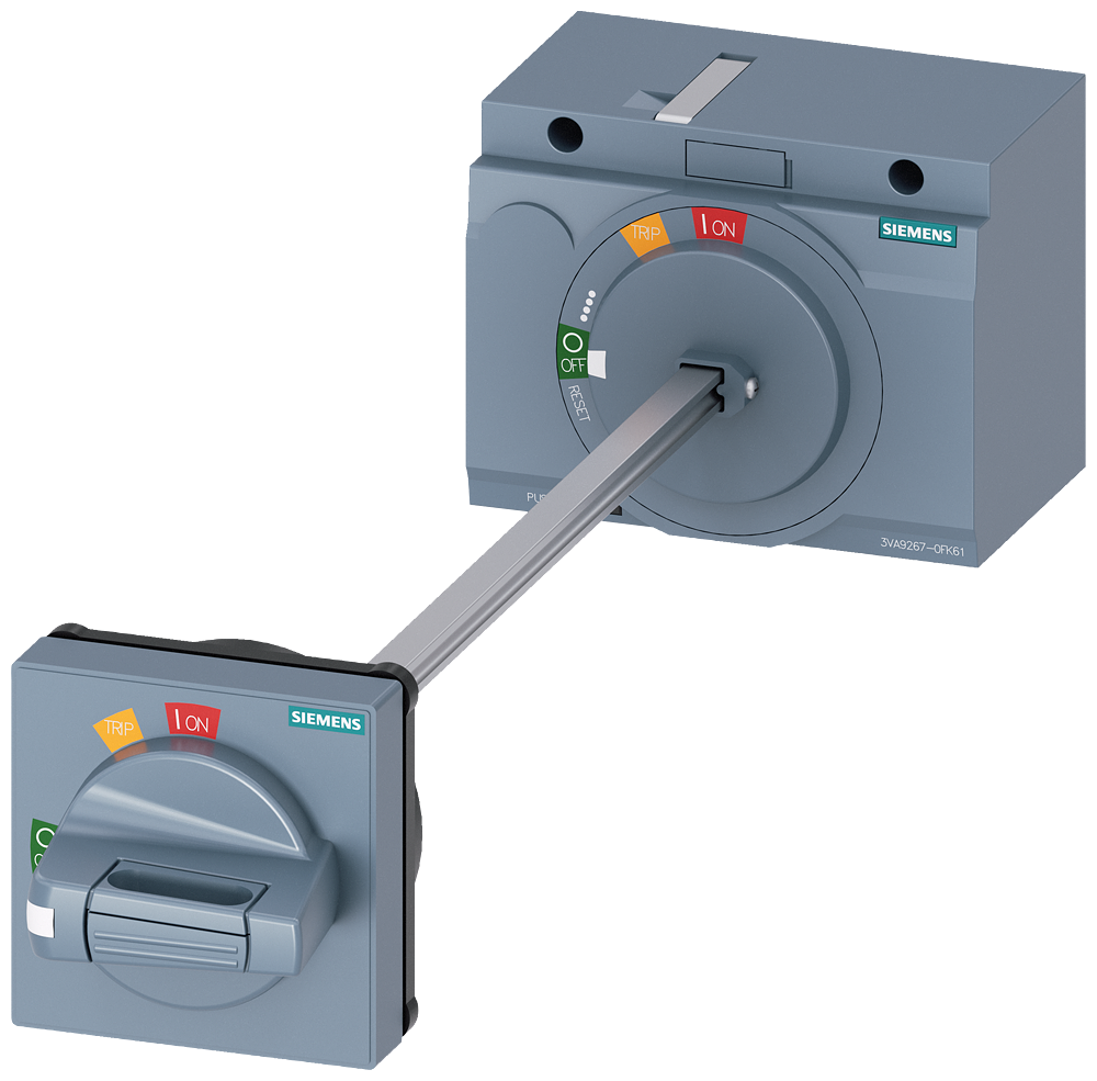 [Imagem do produto ACIONAMENTO ROTATIVO IP65 P/ 3VA2 100/160/250 3VA92670FK61 SIEMENS]