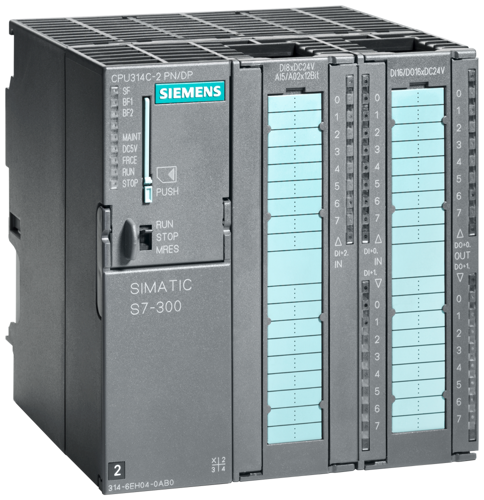 [Imagem CPU COMPACTA 314C-2PN/DP 192KB 24DI/16DO 4AI 2AO PT100 SIMATIC S7-300 6ES73146EH040AB0 SIEMENS]