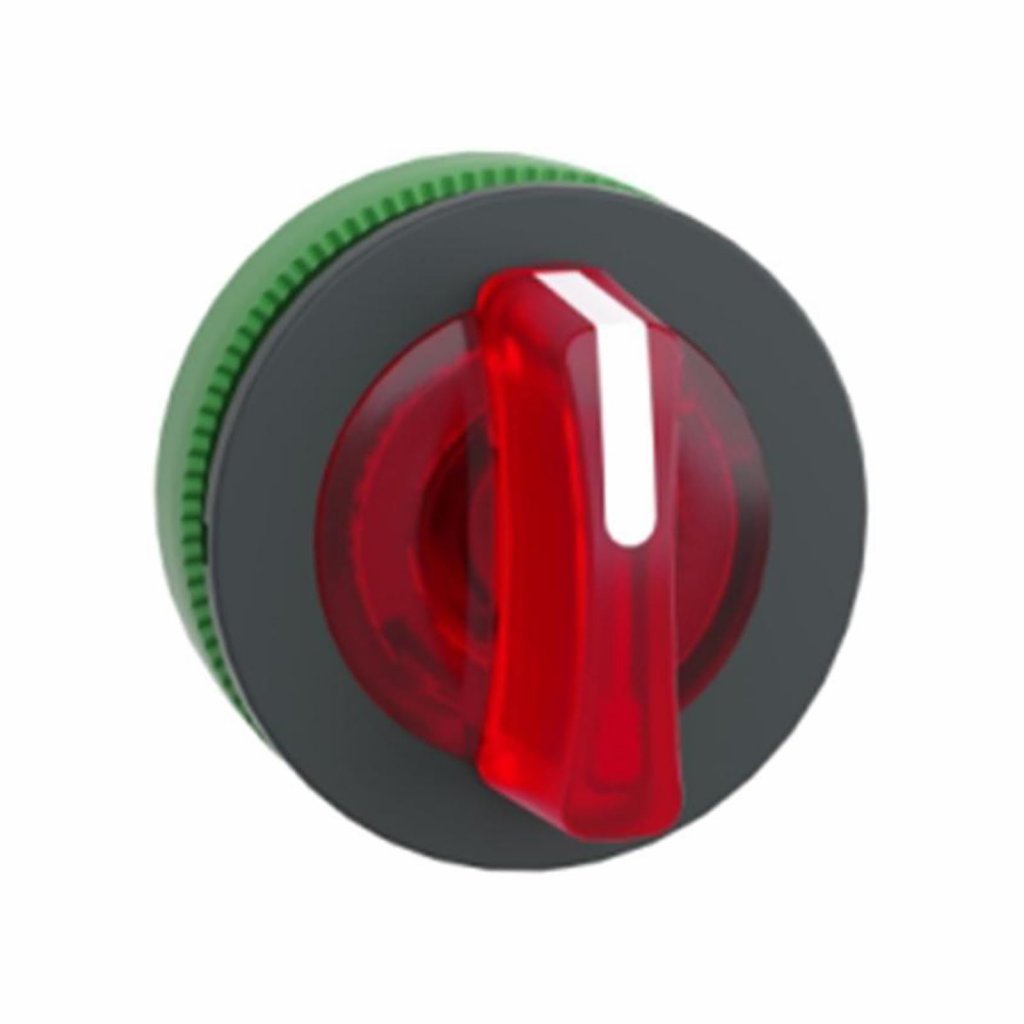 [Imagem CABEÇOTE PARA CHAVE SELETORA LUMINOSA FACEADA Ø30MM PLÁSTICO 2 POSIÇÕES FIXAS VERMELHO ZB5FK1243 SCHNEIDER]