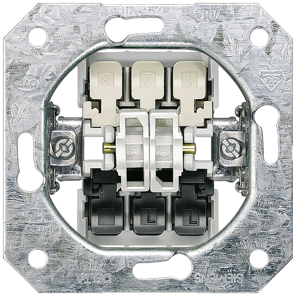 ELEMENTO DO APARELHO BOTÃO DE PRESSÃO DUPLO DE MONTAGEM EMBUTIDA 2X SEM 5TD21150KK SIEMENS