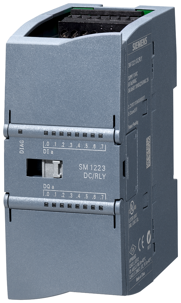 [Imagem do produto SIPLUS S7-1200 SM 1223, DI 8X24 V DC, DQ 8X24 V DC T1 RAIL 6AG22231BH321XB0 SIEMENS]
