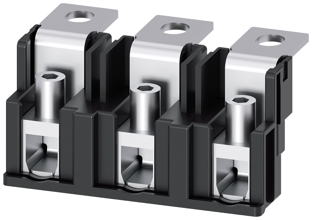 [Imagem do produto MÓDULO DE CONEXÃO, COM TERMINAL COM MOLDURA 6 - 70 MM2, PARA TAMANHO NH00, 32 MM 3NP19331BC00 SIEMENS]