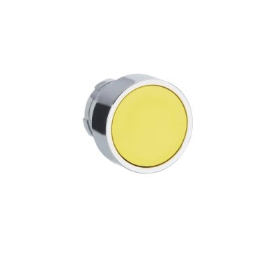 [Imagem EASY HARMONY XB2 PUSH BUTTON HEAD METAL FLUSH YELLOW Ø22 SPRING RETURN UNMARKED ZB2BA5C SCHNEIDER]