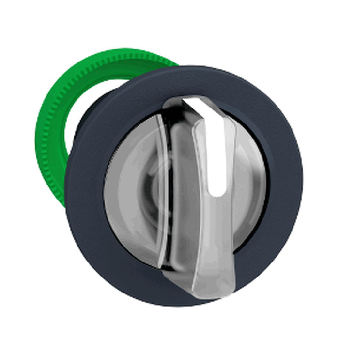 [Imagem CABEÇOTE PARA CHAVE SELETORA LUMINOSA FACEADA Ø30MM PLÁSTICO 3 POSIÇÕES RETORNO POR MOLA BRANCO ZB5FK1713 SCHNEIDER]