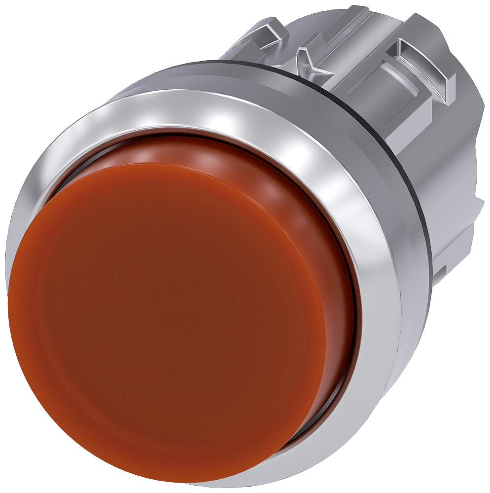 BOTÃO ILUMINADO 22 MM REDONDO METAL DE ALTO BRILHO ÂMBAR BOTÃO DE PRESS 3SU10510BB000AA0-ZY19 SIEMENS