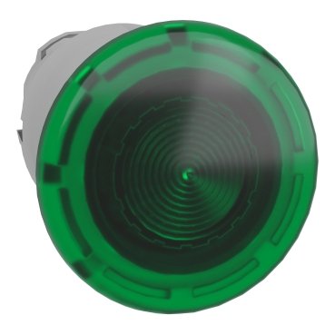 [Imagem CABEÇOTE PARA BOTÃO LUMINOSO MODULAR Ø22MM METÁLICO COGUMELO Ø40MM PARA LED INTEGRAL VERDE ZB4BW633 SCHNEIDER]