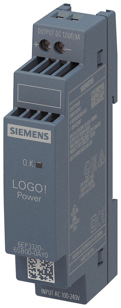 [Imagem LOGO! POWER 12V / 0,9A 6EP33206SB000AY0 SIEMENS]